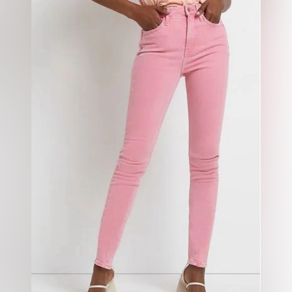 NWOT River Island Pink High Waist Bum Sculpt‎ Skinny Jeans size US 6s